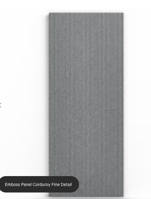 ZINTRA Embossed Acoustic Panels - CORDUROY FINE
