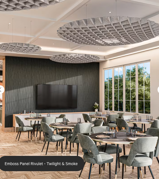 ZINTRA Embossed Acoustic Panels - RIVULET