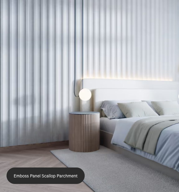 ZINTRA Embossed Acoustic Panels - SCALLOP