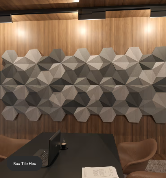 ZINTRA 3D ACOUSTIC HEX TILES (1 Box)
