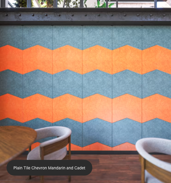 ZINTRA PLAIN CHEVRON ACOUSTIC TILES