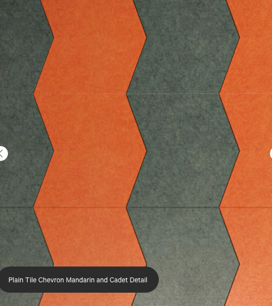 ZINTRA PLAIN CHEVRON ACOUSTIC TILES