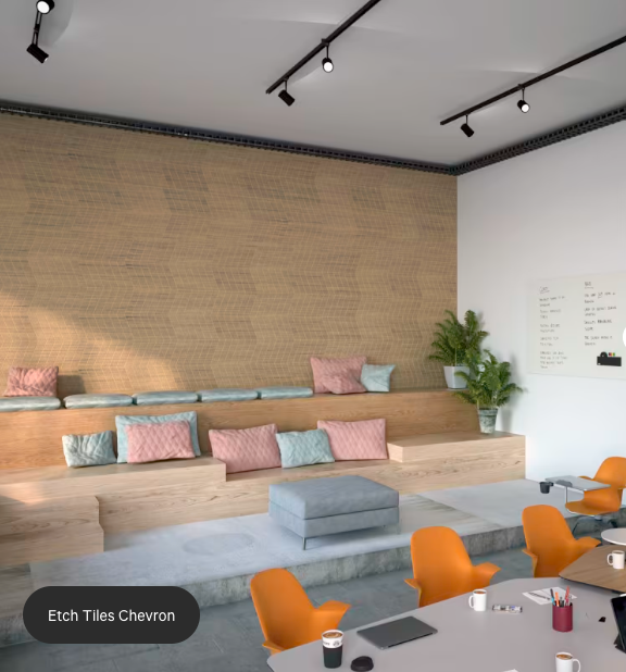 ZINTRA ETCH CHEVRON ACOUSTIC TILES