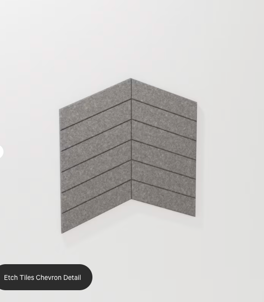 ZINTRA ETCH CHEVRON ACOUSTIC TILES