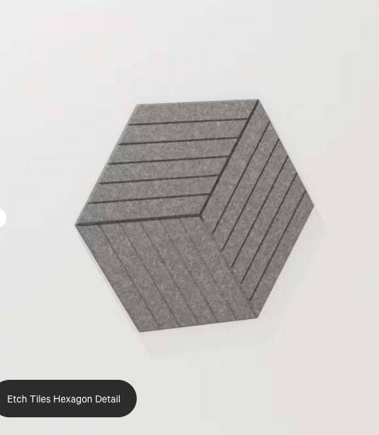 ZINTRA ETCH HEXAGON ACOUSTIC TILES