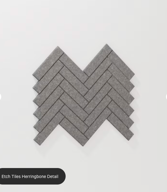 ZINTRA ETCH HERRINGBONE ACOUSTIC TILES