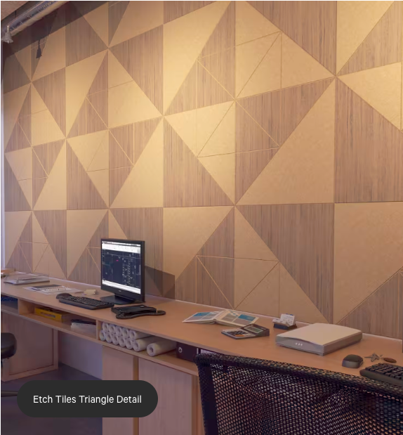 ZINTRA ETCH TRIANGLE ACOUSTIC TILES