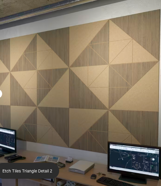 ZINTRA ETCH TRIANGLE ACOUSTIC TILES