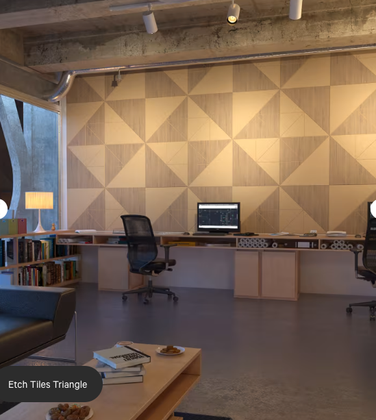 ZINTRA ETCH TRIANGLE ACOUSTIC TILES