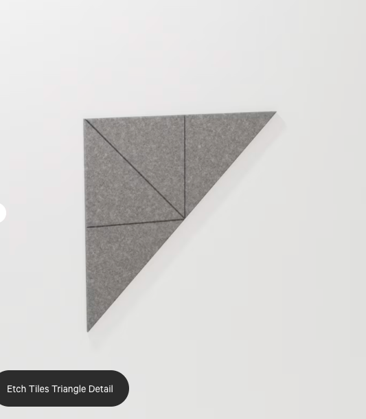 ZINTRA ETCH TRIANGLE ACOUSTIC TILES